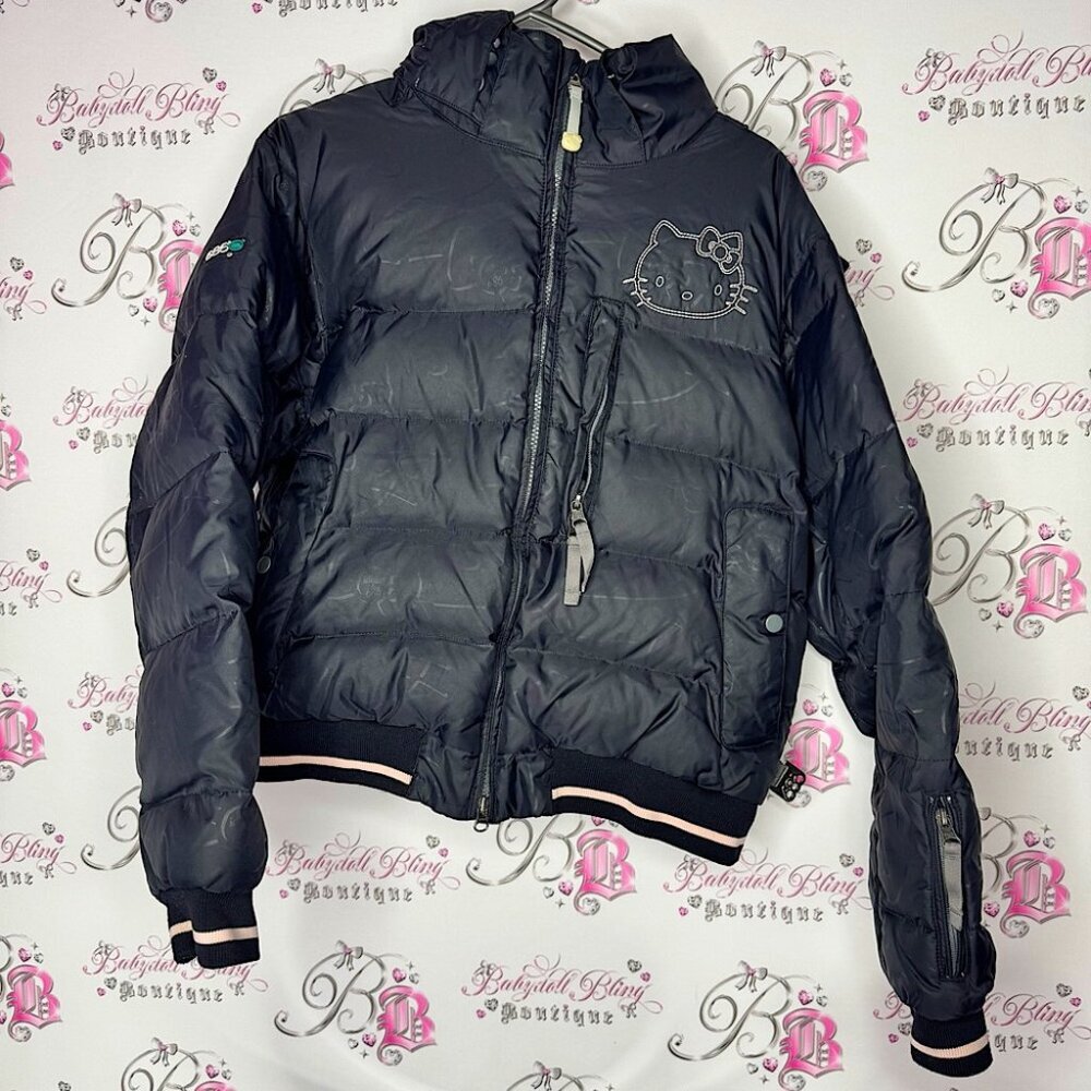 686 hello kitty coat jacket puffer winter 2005 rare vintage collectors item y2k